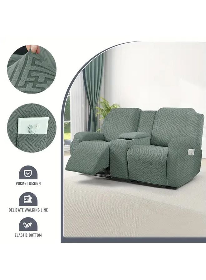 8Pcs Jihong Jacquard Sofa Cover Set Elastic Grip Machine Washable Pet Resistant - Image 5